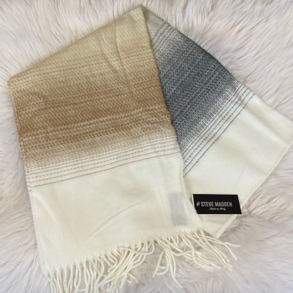 NWT Steve Madden Mid-Weight Ombré Paisley Muffler Scarf-Camel - Picture 1 of 5